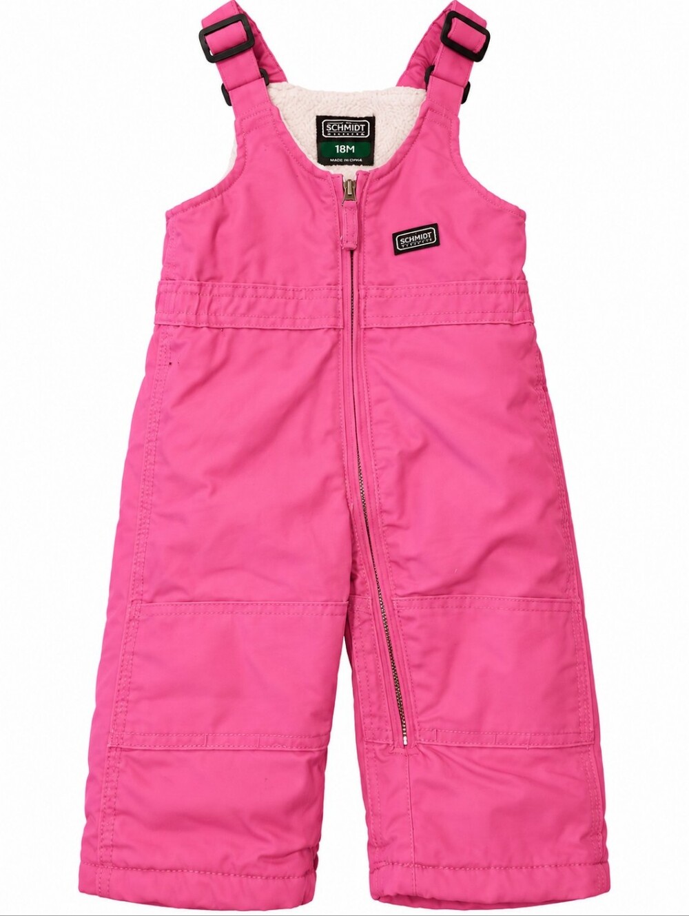 C.E. Schmidt Workwear Girls 18M Pink Insulated Snow Bib Overalls Sherpa Lined